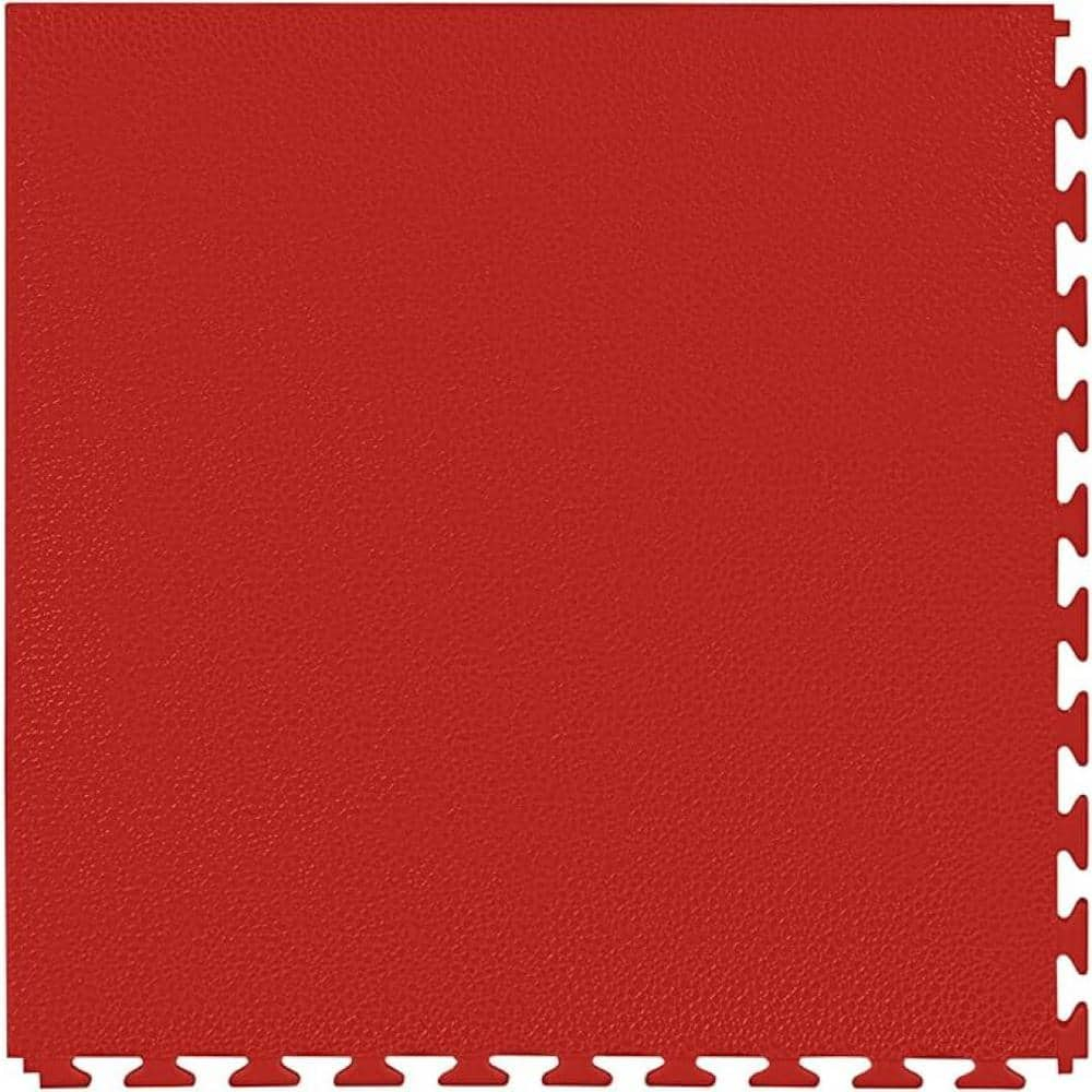FlooringInc Nitro Flex Protective Garage Flooring Tiles, 20.5"x20.5", 8 Tiles, 23.36 Sqft, Smooth Pattern, Terracotta
