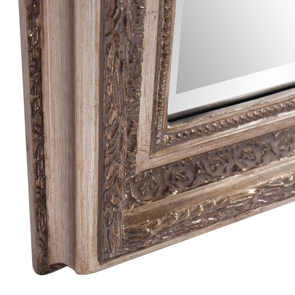 Oversized Rectangle Champagne Silver Beveled Glass Classic Mirror (79 in. H x 40 in. W)