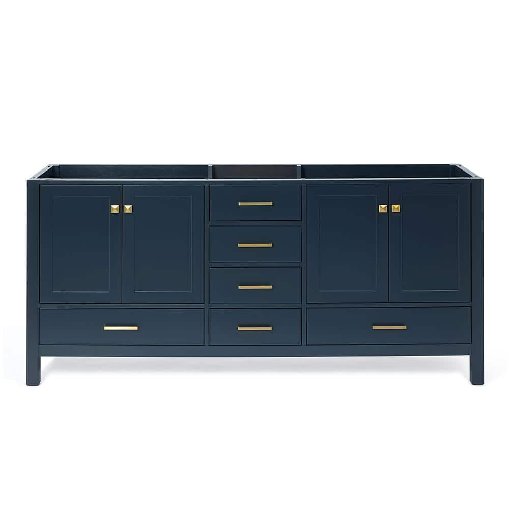 Ariel A073d-Bc Cambridge 72" Double Free Standing Vanity Cabinet Only - Blue