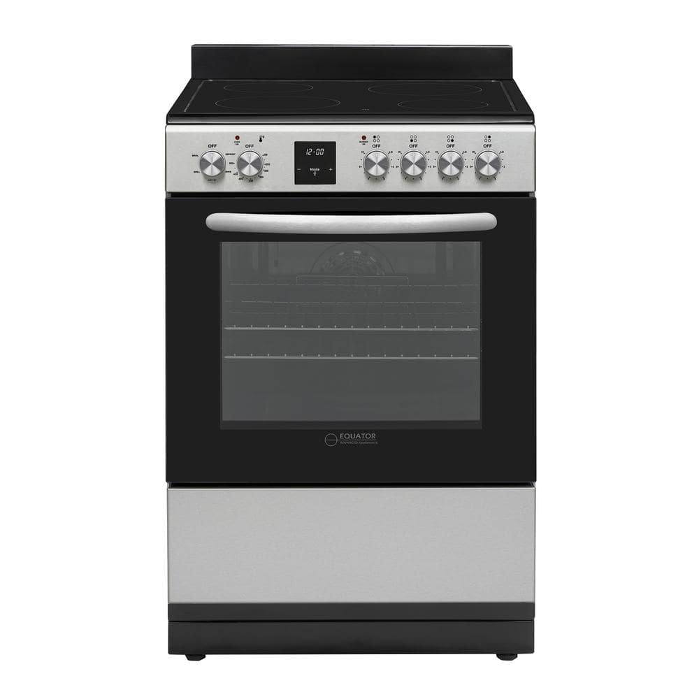Equator Advanced Appliances  Equator 24 Freestanding Electric Cooking Range in Stainless with Convection Oven