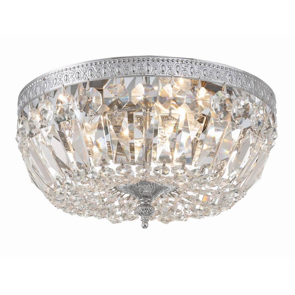 Crystorama Lighting - Three Light Flush Mount in Traditional and Contemporary