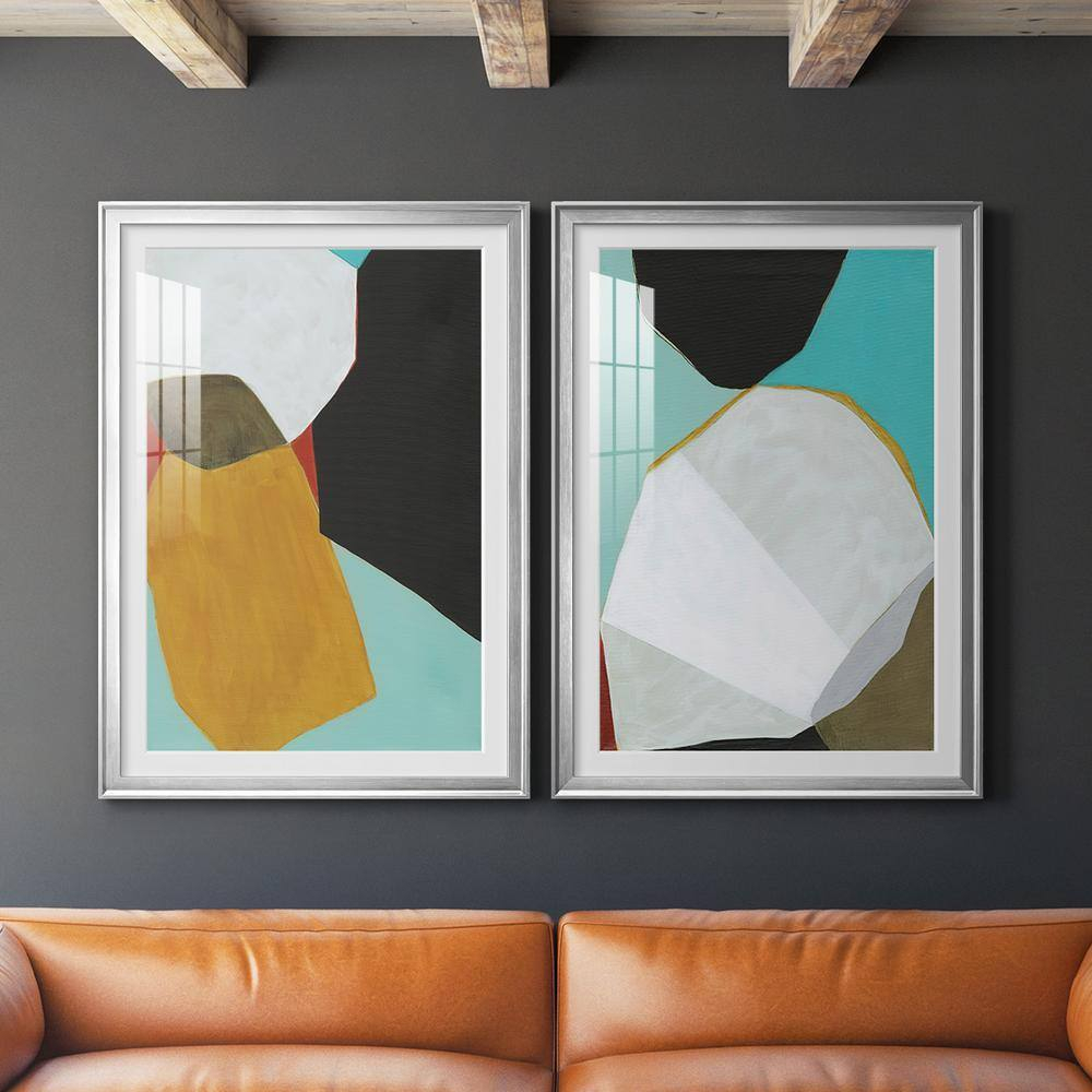 Wexford Home Graphica I Premium Framed Print, 18.5" x 24.5" - Ready to Hang, Silver (Set of 2)