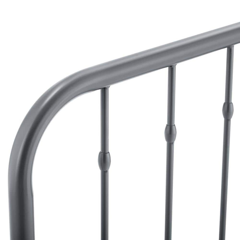 Modway Lennon Queen Metal Headboard in Gray