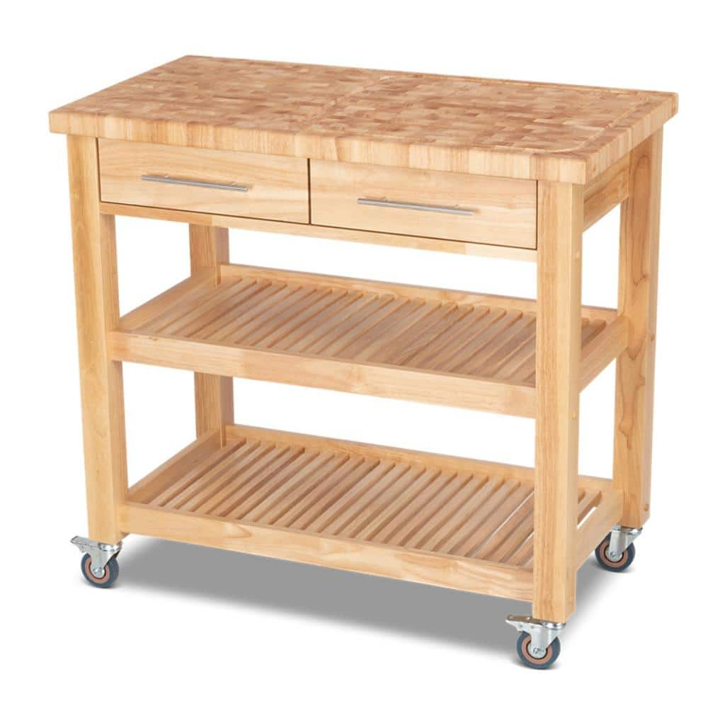 Chris & Chris  Pro Chef Work Station Natural All Wood Beige