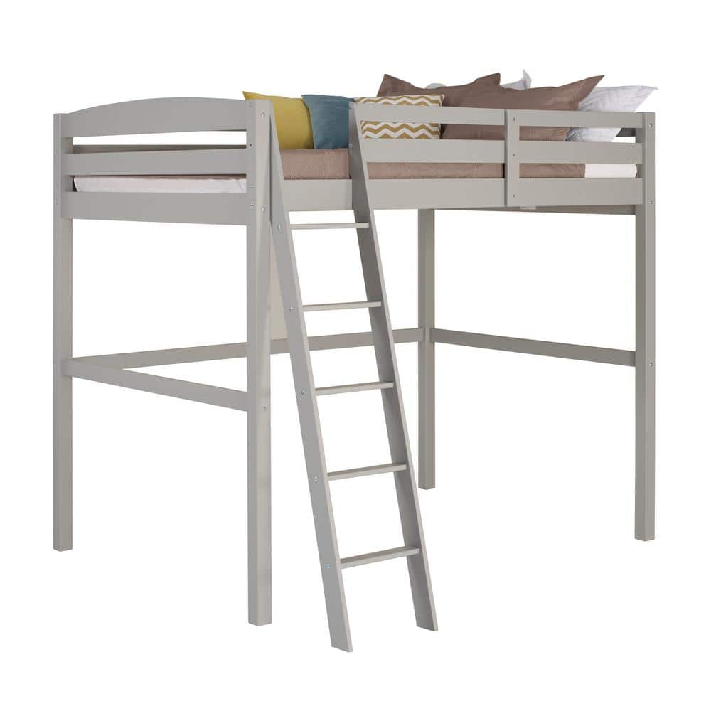 Camaflexi Tribeca Concord Full Size Loft Bed, Gray 100% Solid Wood