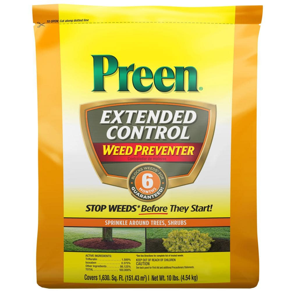 Preen Extended Control Weed Preventer - 10 lb. Bag - Covers 1,630 Sq. ft.