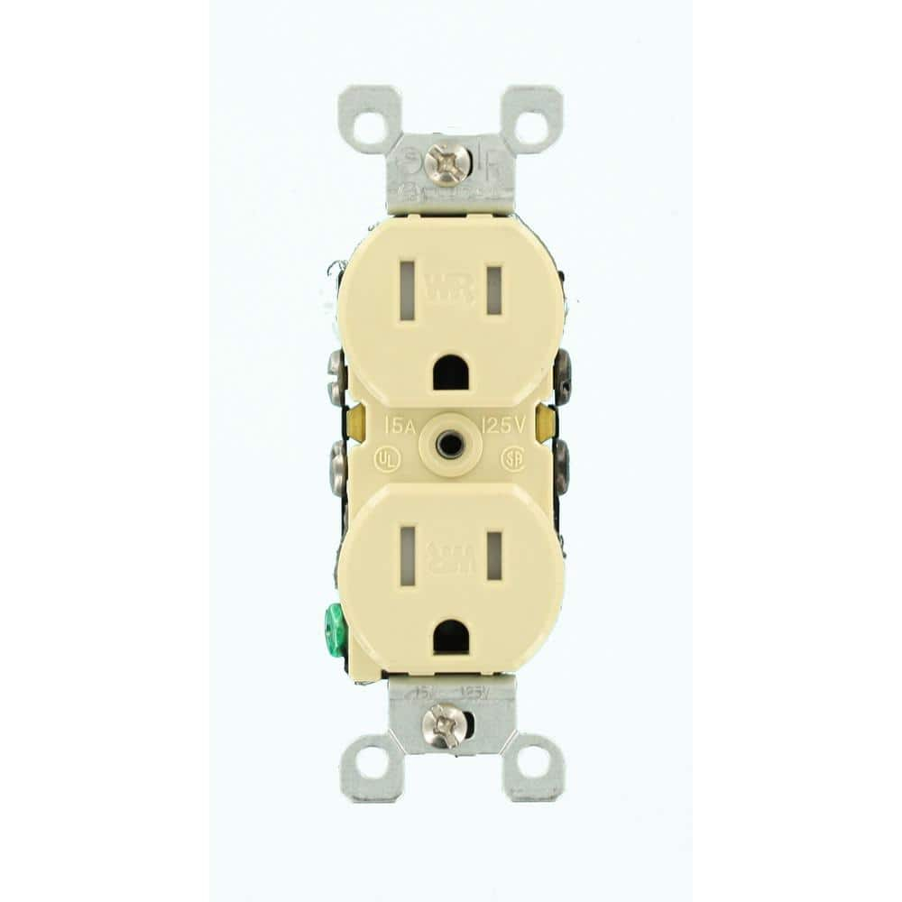Leviton W5320-T0I W5320-T0I 15 Amps 125 V Duplex Ivory Outlet 5-15R