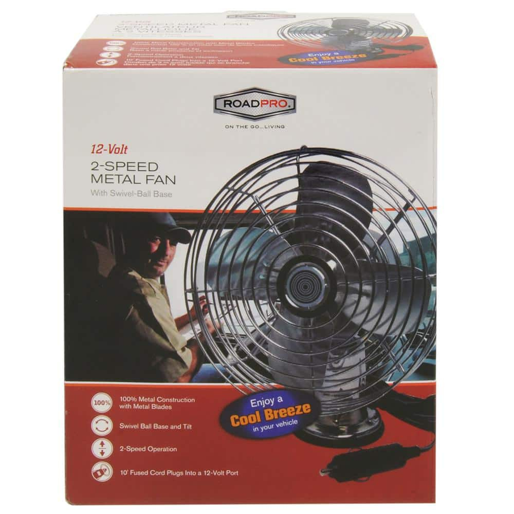 Roadpro RP-1179 Car Fan, Heavy Duty, 12V