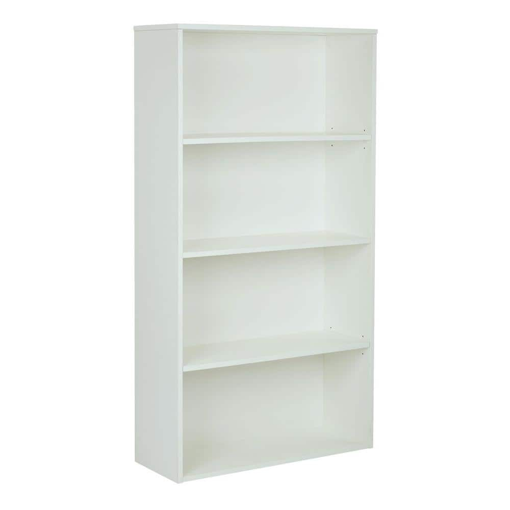Prado White Adjustable Open Bookcase