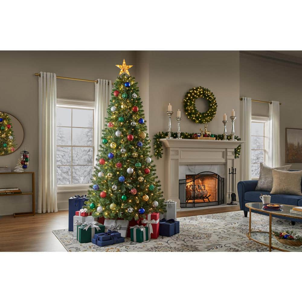 Home Accents Holiday 7.5 Ft. Pre-Lit LED Festive Pine Artificial Christmas Tree