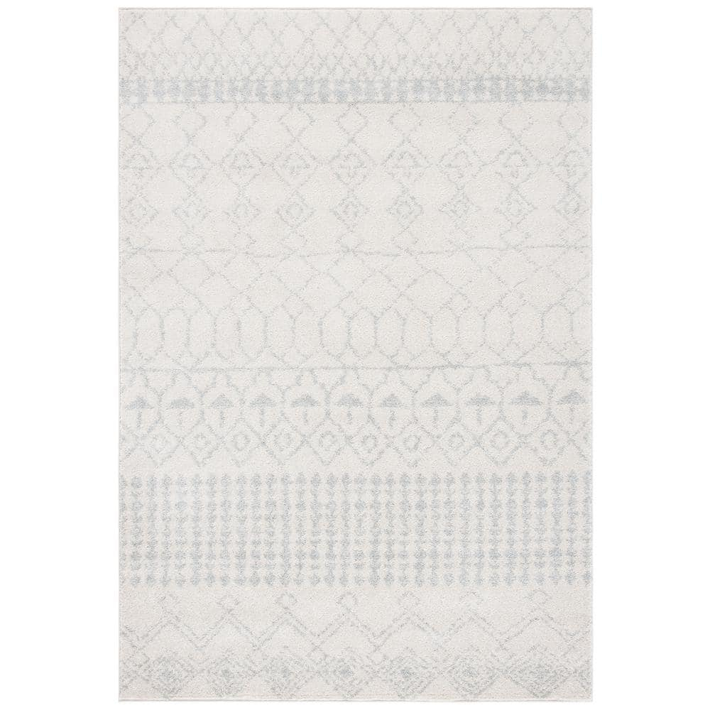 Tulum Ivory/Light Gray 9 ft. x 12 ft. Moroccan Area Rug