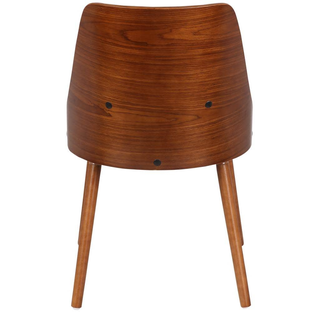 Carson Carrington  Vallemala Walnut and Fabric Dining Chair - N/A Accent Chairs, Dining Chairs Grey Polyester, Foam