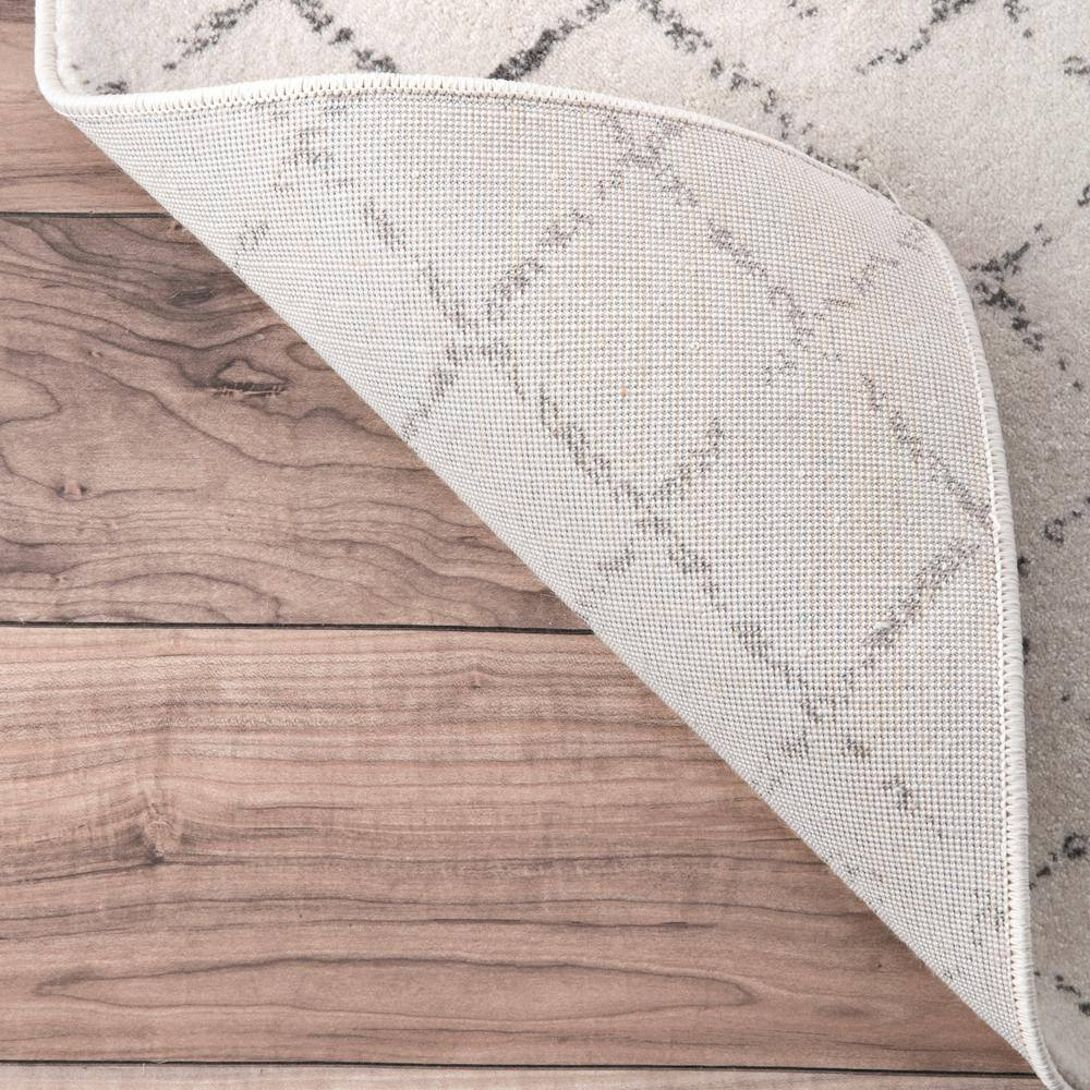 nuLOOM Blythe 8 x 8 (ft) Polypropylene Gray Square Indoor Geometric Moroccan Area rug