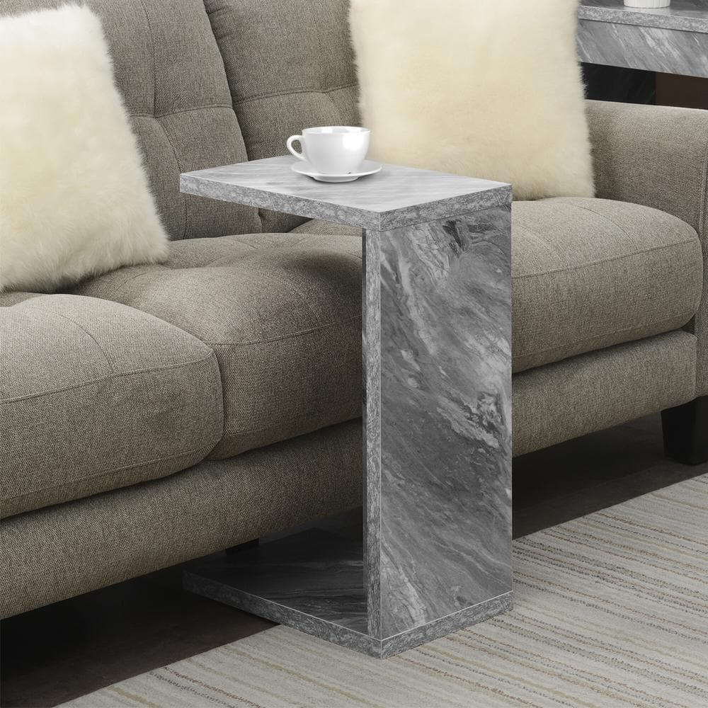 Convenience Concepts Northfield Admiral C End Table, Gray Faux Marble