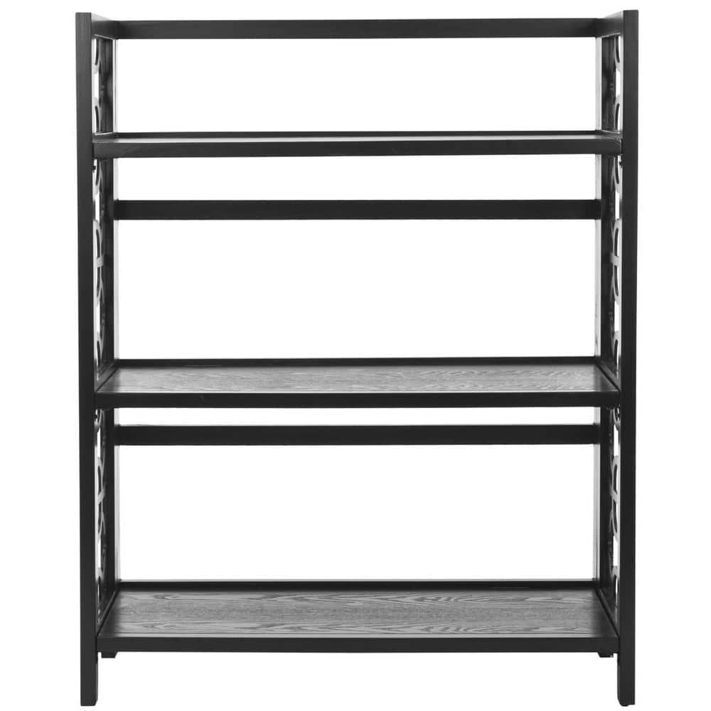 SAFAVIEH Natalie Geometric Rustic 3 Tier Low Bookcase (33.5 in. W x 13.4 in. D x 42.5 in. H)