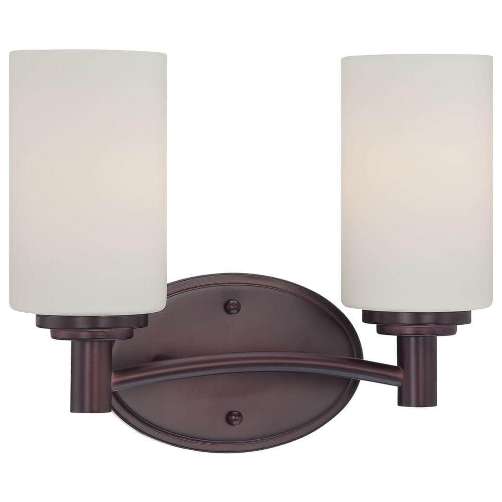 Pittman 2-Light Sienna Bronze Wall Vanity Light