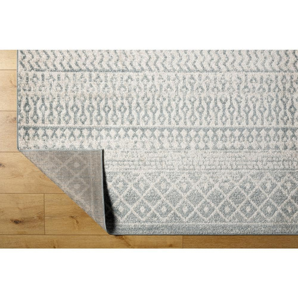 Livabliss Chester Boho Moroccan Area Rug, 2' x 2'11", Light Blue, (2' x 3')