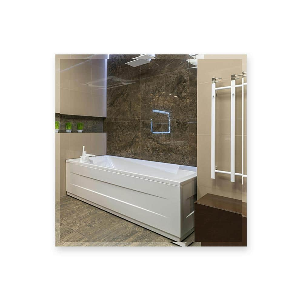 Fab Glass and Mirror Frameless Square Beveled Wall Mirror