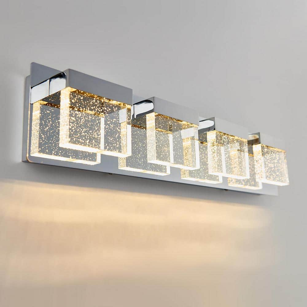 Artika Bubble Cube 4-light Integrated LED Vanity Light Chrome