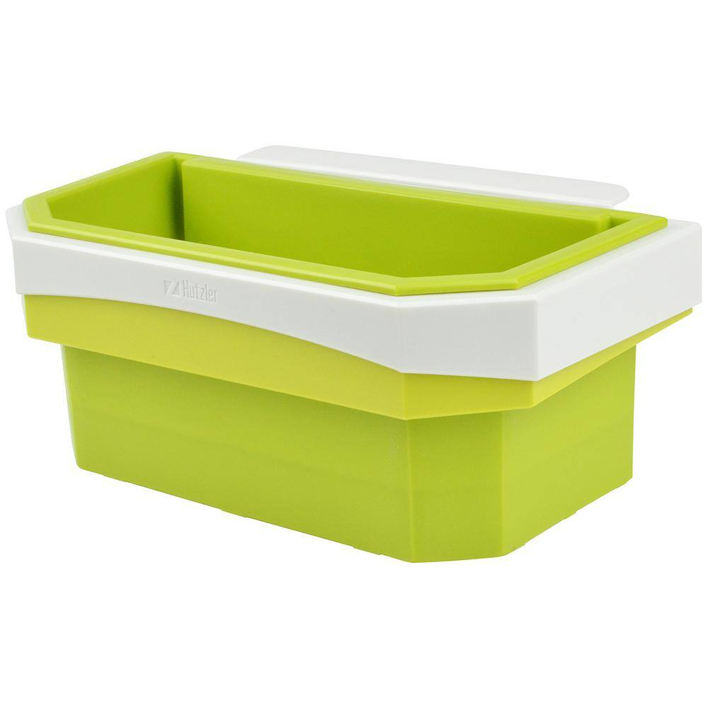 Green and White Portable Plastic Kitchen Compost Bin