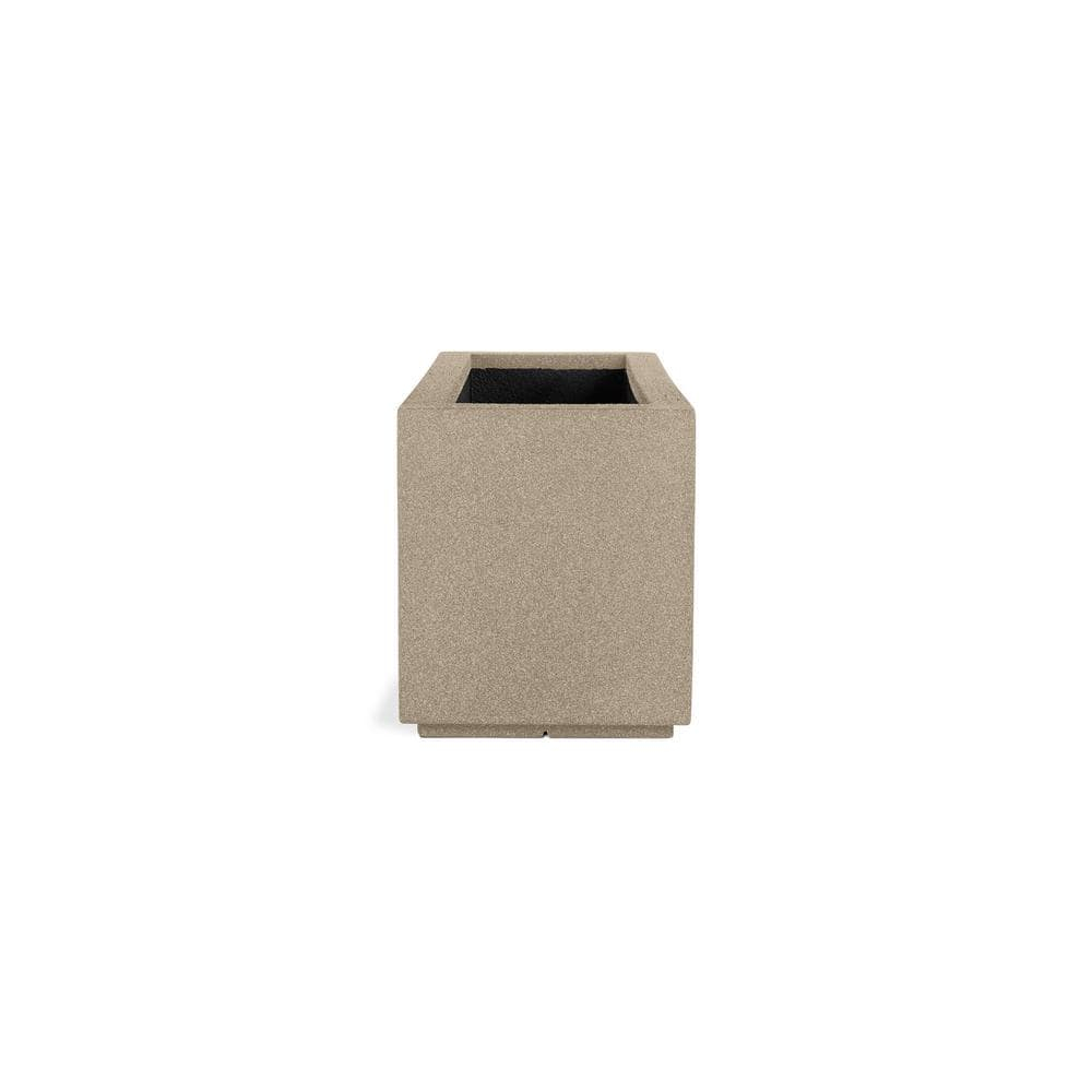 Milan Tall 46 in. x 17 in. Sandstone Granite Composite Trough