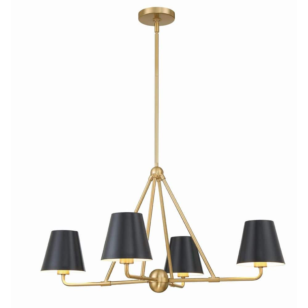 Crystorama Lighting - Xavier - 4 Light Chandelier In Traditional Style-17 Inches