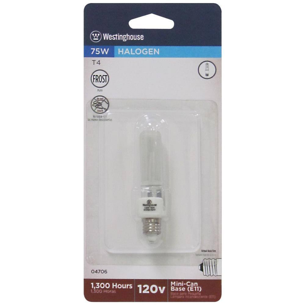 Westinghouse 75 W T4 Decorative Halogen Bulb 1,050 lm White 1 pk