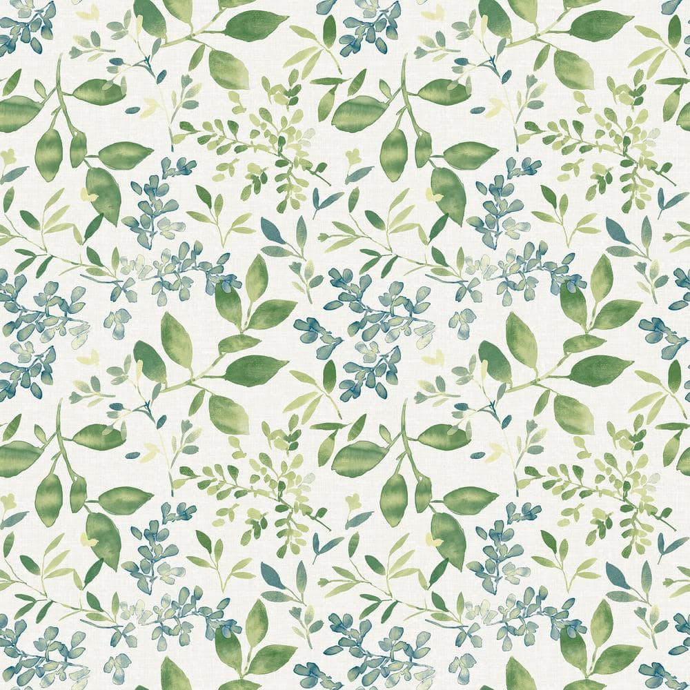 Chesapeake Tinker Woodland Botanical Wallpaper, Green