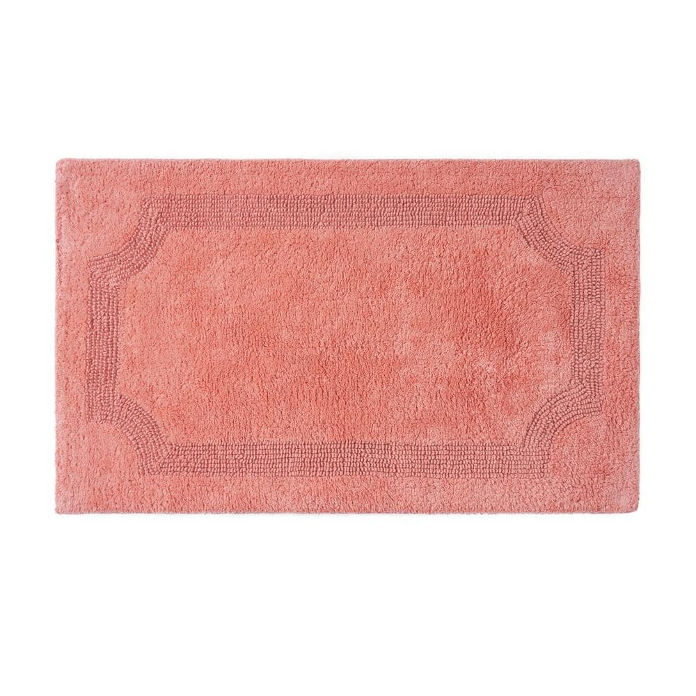 Laura Ashley Reversible Cotton 21 x 34 in. Bath Mat, Coral