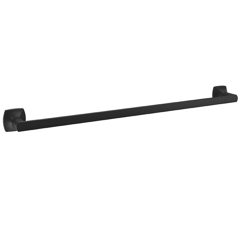 Vaneri 24-Inch Matte Black Wall Mounted Towel Bar