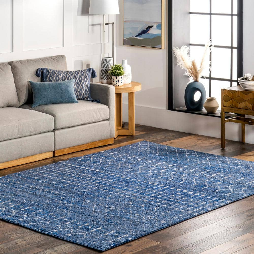 nuLOOM Moroccan Blythe Dark Blue 5' x 7' 5" Transitional Area Rug