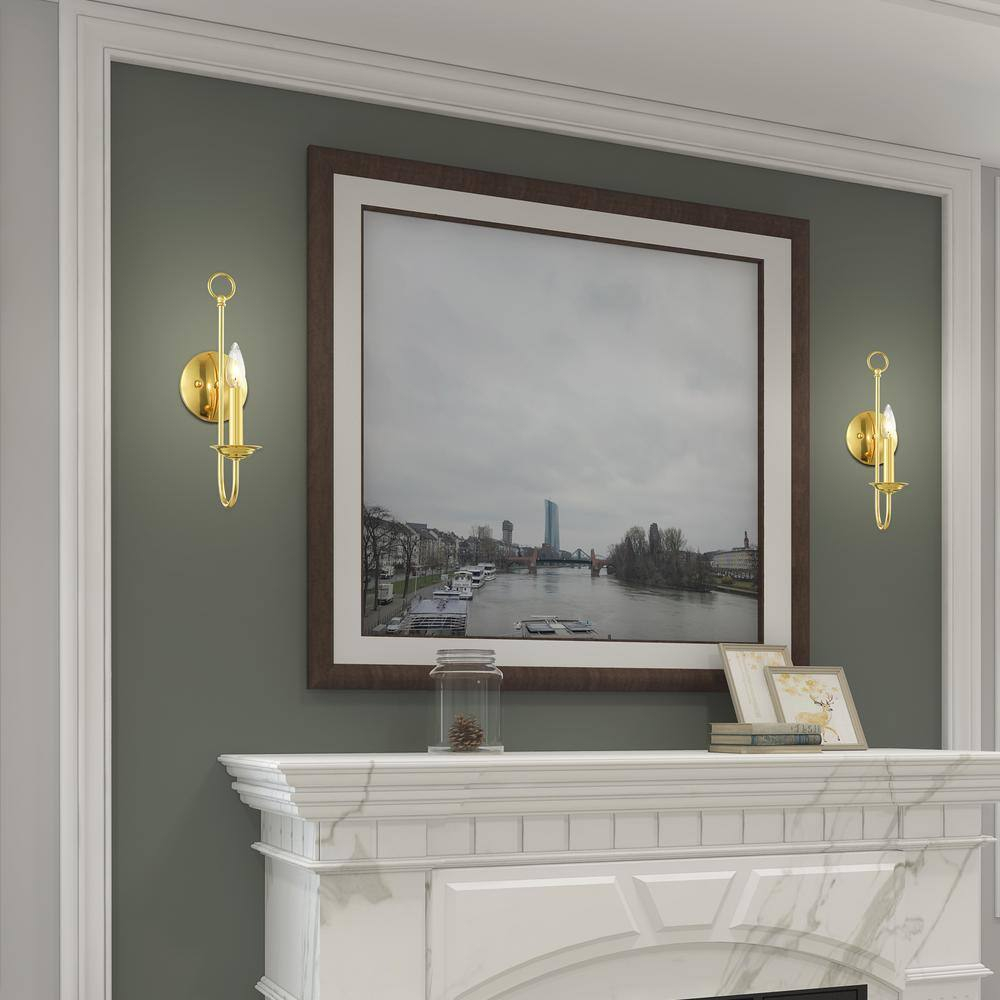 Livex Lighting Estate 1 - Light Wall Light in  Polished Brass