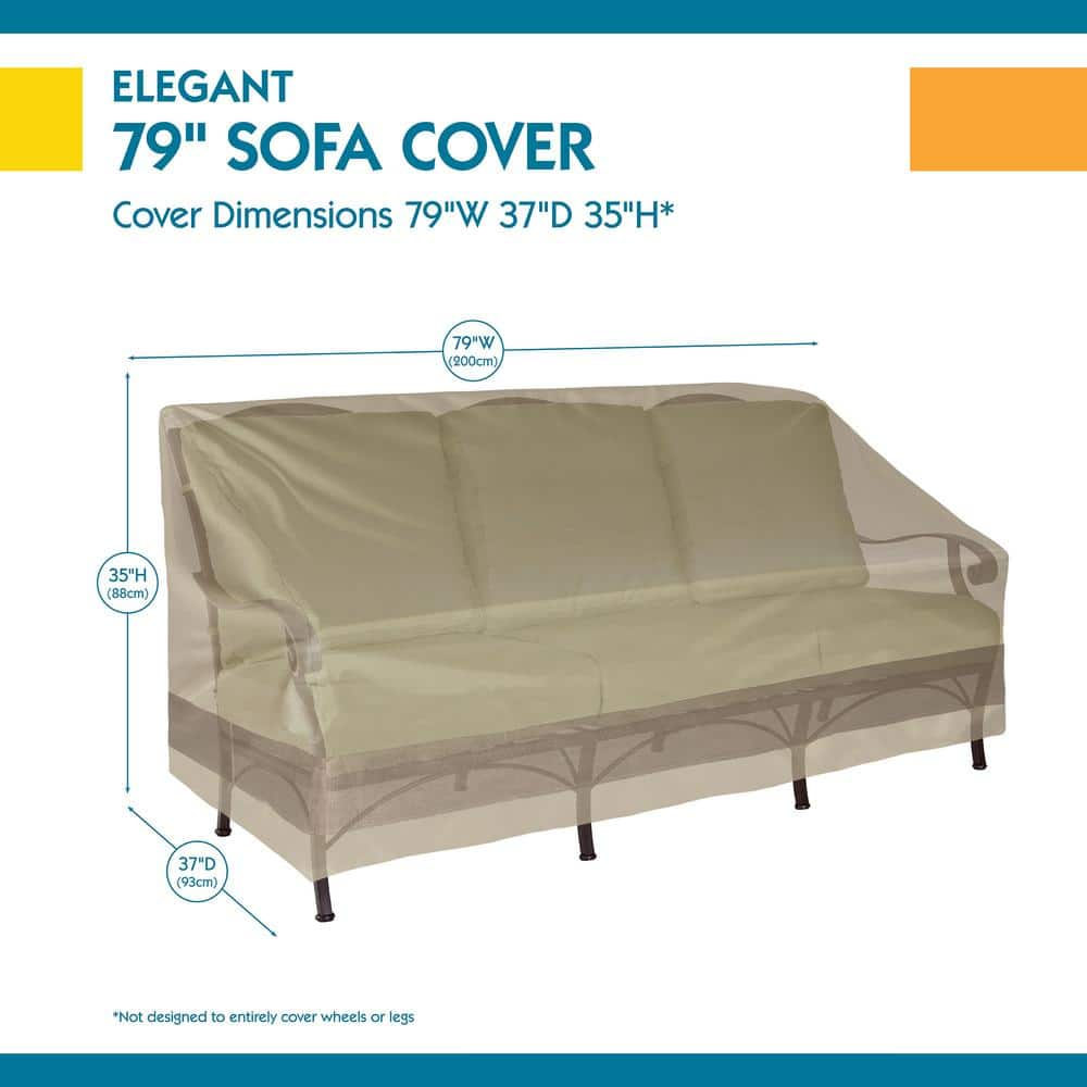 Duck Covers Elegant Waterproof 79 Inch Patio Sofa Cover