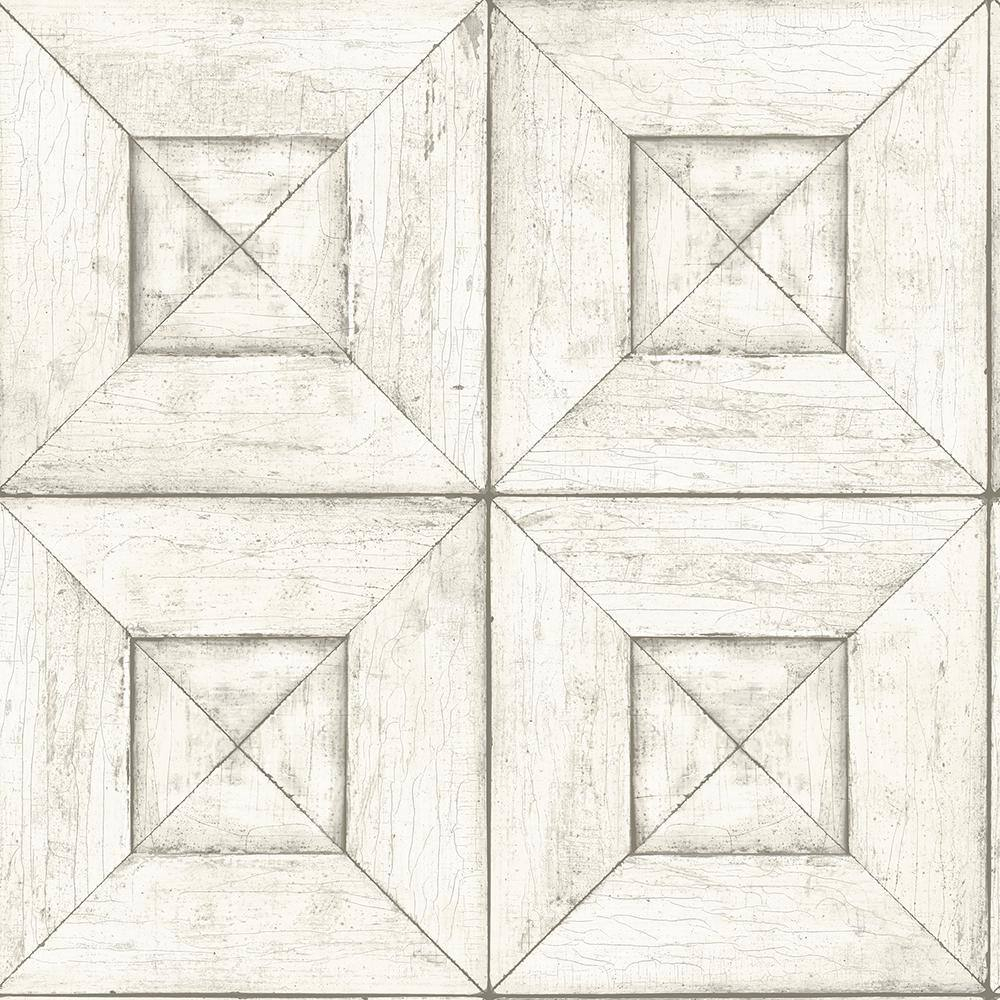 Chesapeake Avery Off-White Wood Wallpaper