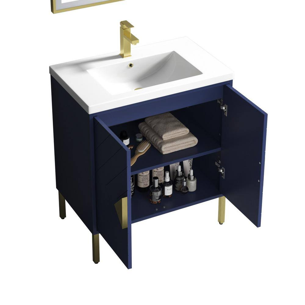 Tennant Brand 30"   Modern Style Navy Blue Eileen Bathroom Sink Vanity