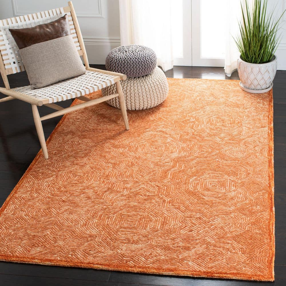 SAFAVIEH Ikat Collection IKT506P Handmade Rust Rug