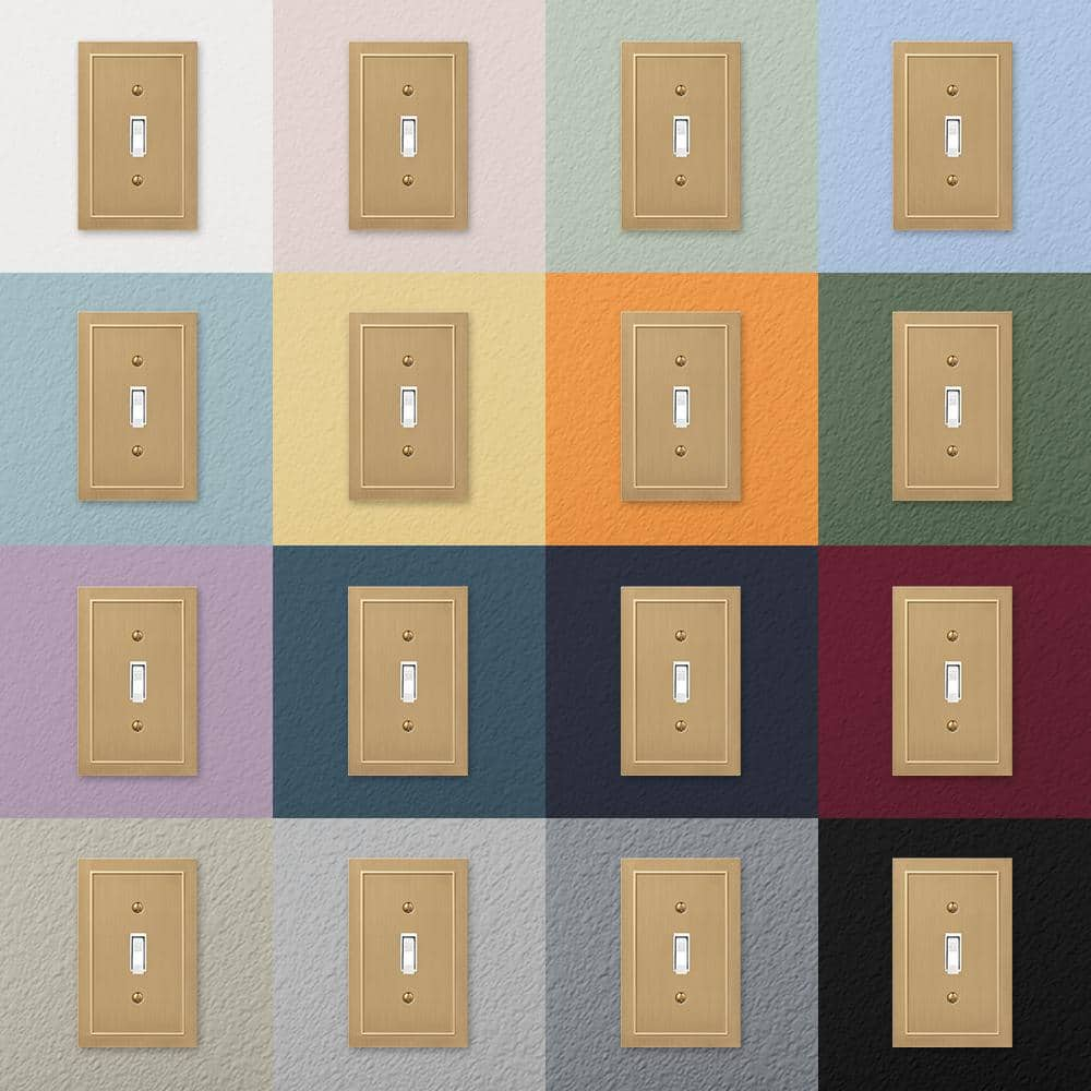 Amerelle 57DDBZ Bethany Wallplate, 2 Duplex, Cast Metal, Brushed Bronze, 1-Pack
