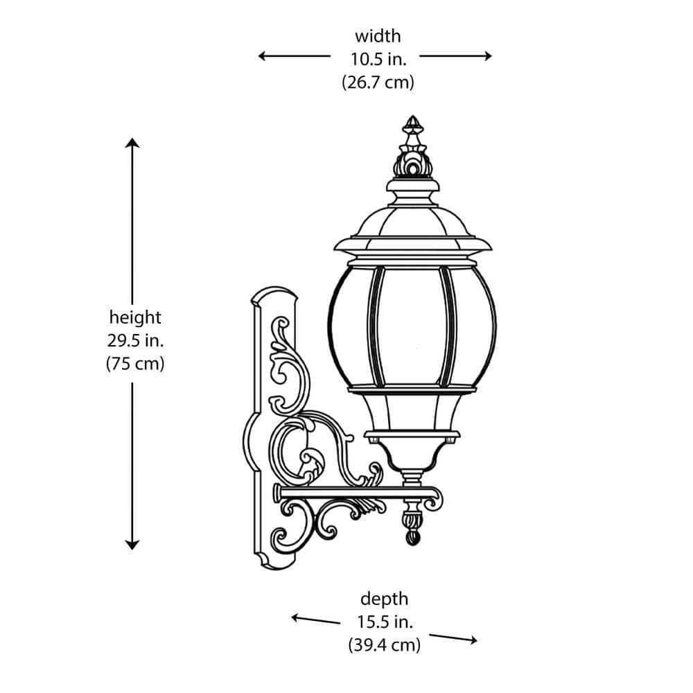 Francisco 29.5 in. 4-Light Rust Coach Outdoor Wall Light Fixture with Clear Glass