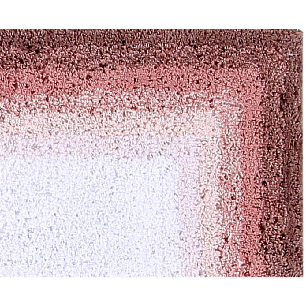 Better Trends 20" x 20" U-Shape Toilet Rug 100% Cotton Non Slip Tufted Contour Bath Mat, Water Absorbent Bathroom Rug, (Rose) Torrent Collection