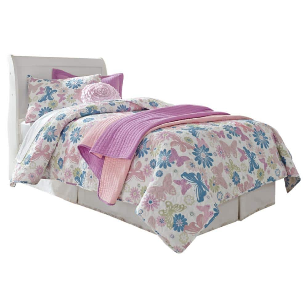 Signature Design by Ashley Traditional Anarasia Twin Sleigh Headboard  White