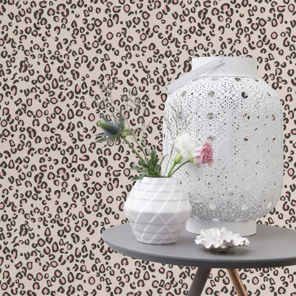 Rasch Damisa Mustard Leopard Print Unpasted Vinyl Wallpaper, 20.5-in by 33-ft, 56.4 sq. ft.