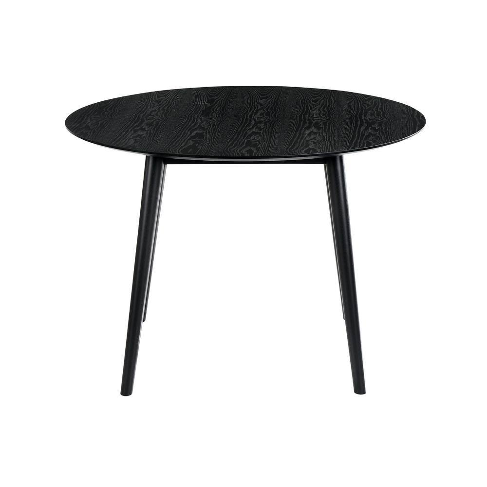 Armen Living Arcadia Round Contemporary Wood Dining Table in Black