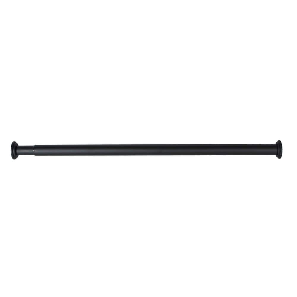 1" No Drilling Shower Closet Window Tension Rod, Heavy Duty, 42"-72", Matte Black