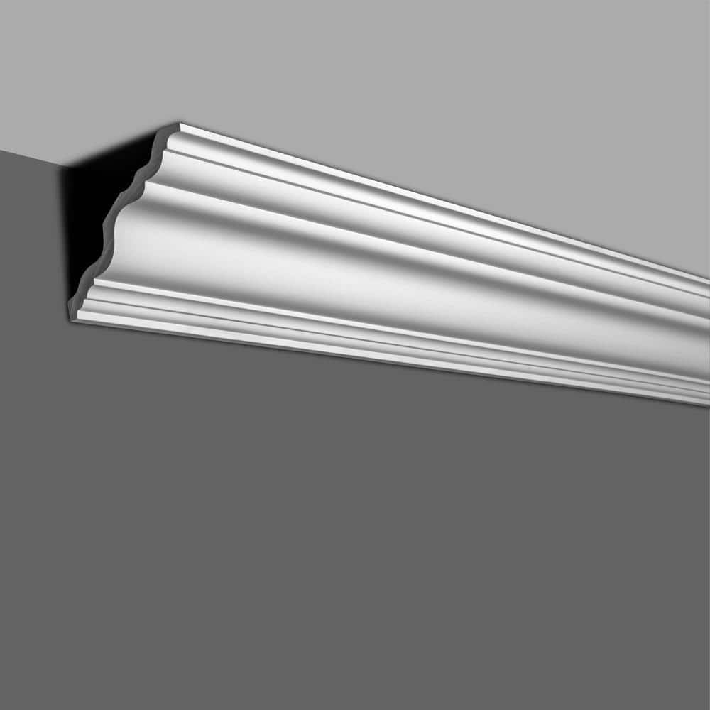 Architectural Products by Outwater L.L.C. 3-15/16 in x 3-15/16 in x 6 in Long Plain Polyurethane Crown Moulding Sample