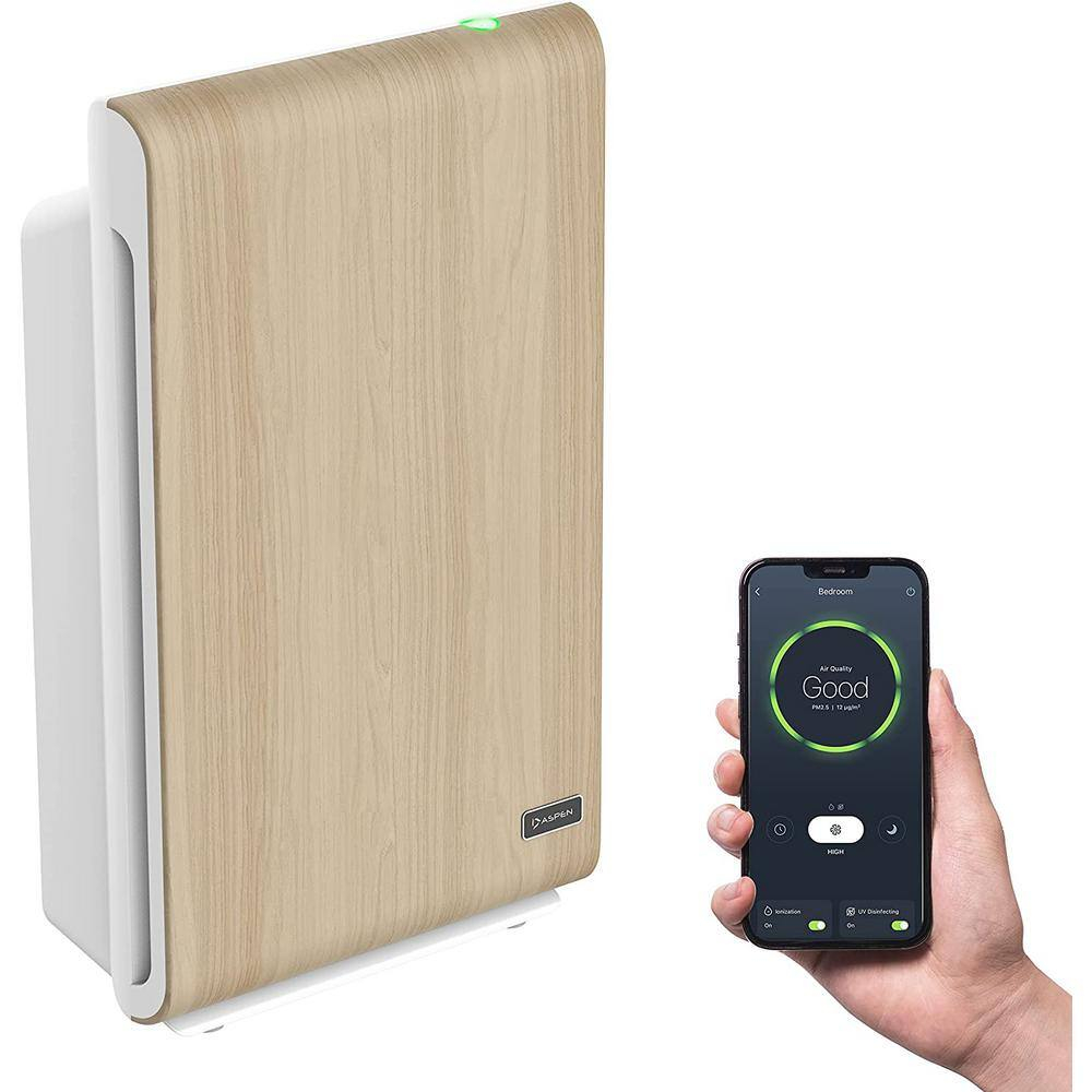 THE ASPEN Smart Air Purifier for Large Rooms  (Maximum 1500  Sq.Ft), H13 True HEPA Filter with PM2.5 Sensor/Alexa & Google/App Control/ Scheduling/ Removes 99.97% Particles