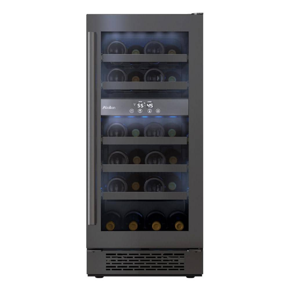 Avallon Awc152dzrh 15" Wide 23 Bottle Capacity Dual Zone Wine Cooler - Stainless Steel
