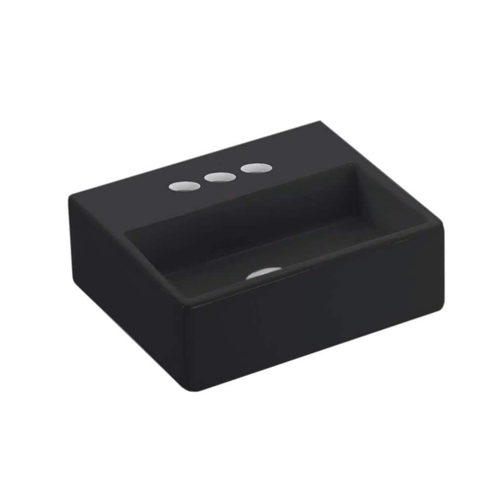 WS Bath Collections Quattro 11.2'' Ceramic Rectangular Bathroom Sink