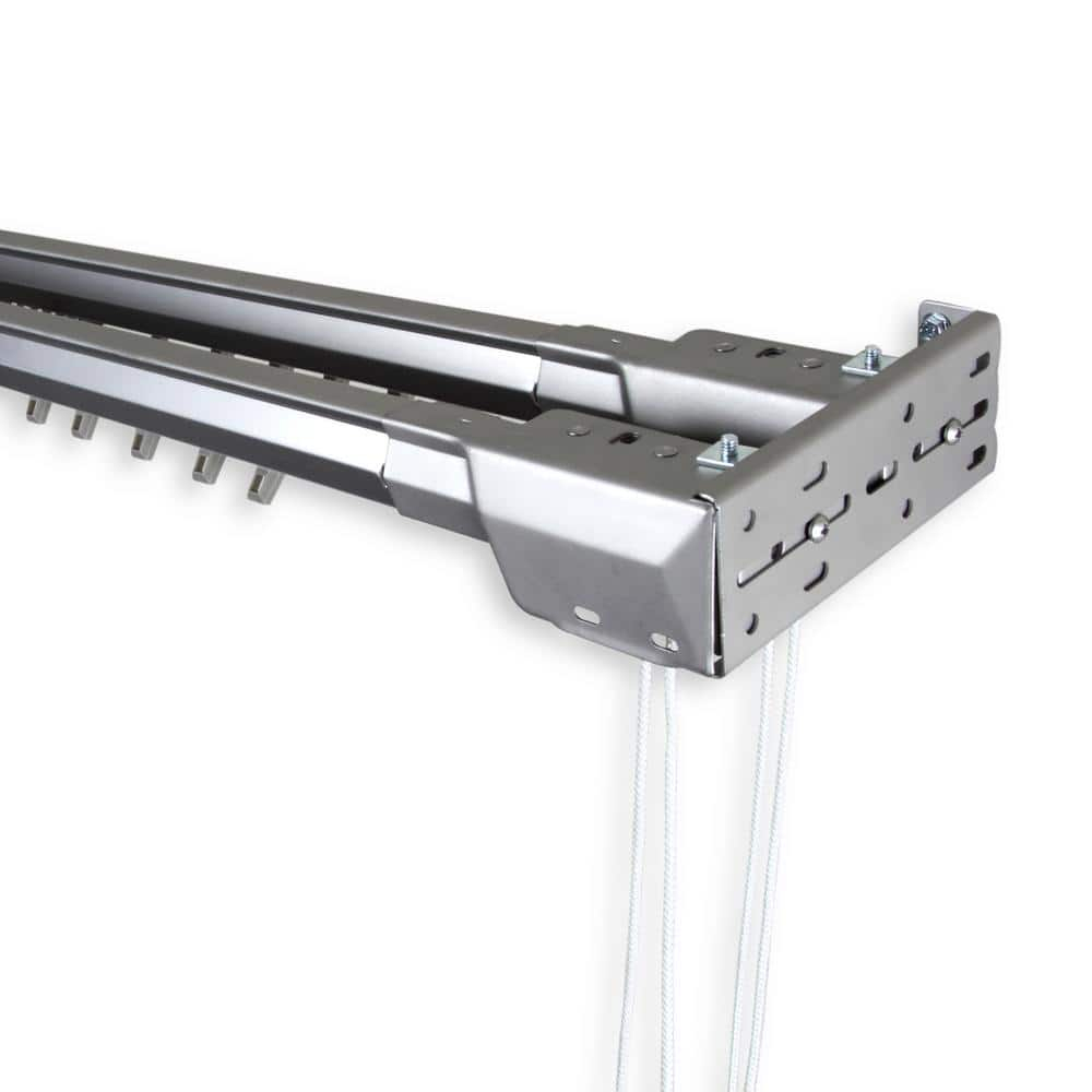 Symple Stuff Bembry Adjustable Center-Open/One-Way Double Curtain Rod