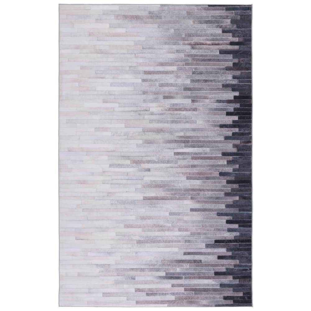 SAFAVIEH Faux Hide Crispin Modern Area Rug, Ivory/Grey, 9' x 12'