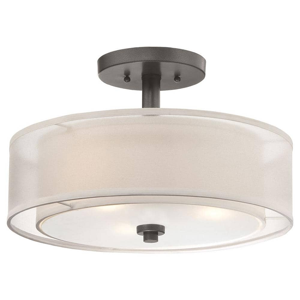 Minka Lavery - Parsons Studio - 3 Light Semi-Flush Mount in Transitional Style -